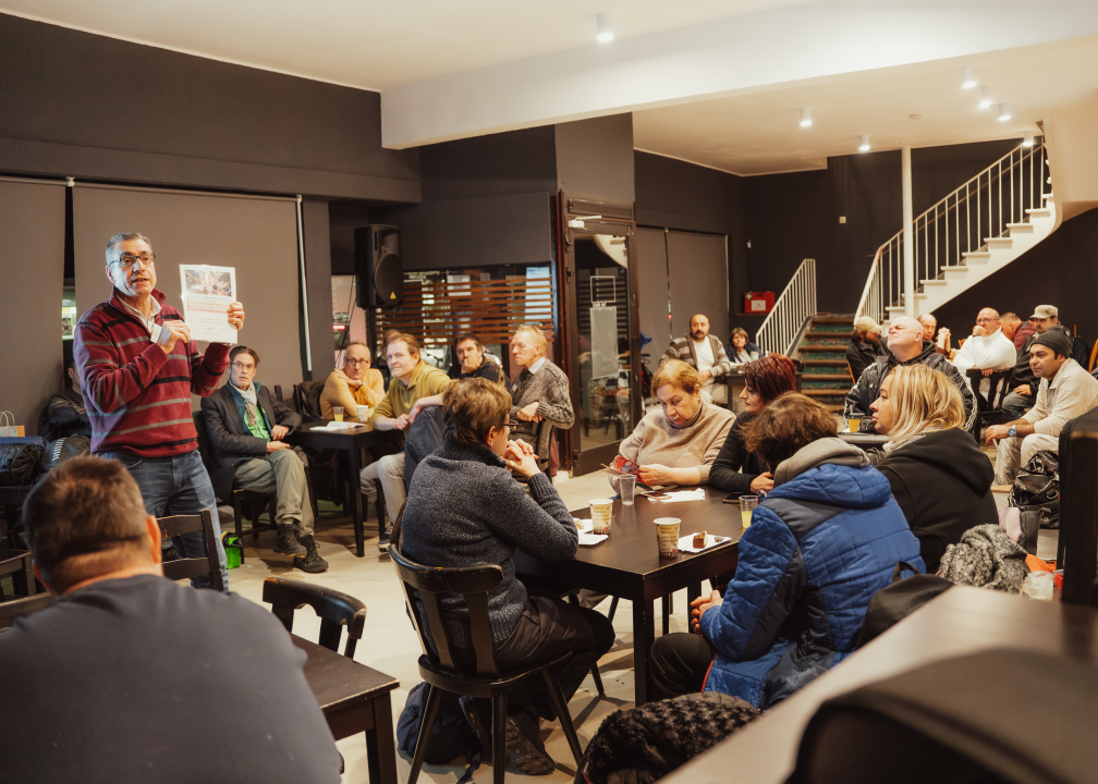 Community at tables